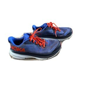 Hoka Vibrant Blue and Red Athletic Shoes sneakers size 6.5 clifton 9
